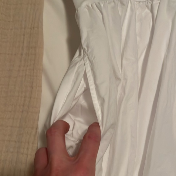 J. Crew 00 White Sweetheart tank dress with poplin skirt Maxi Sundress NWOT - Picture 4 of 6